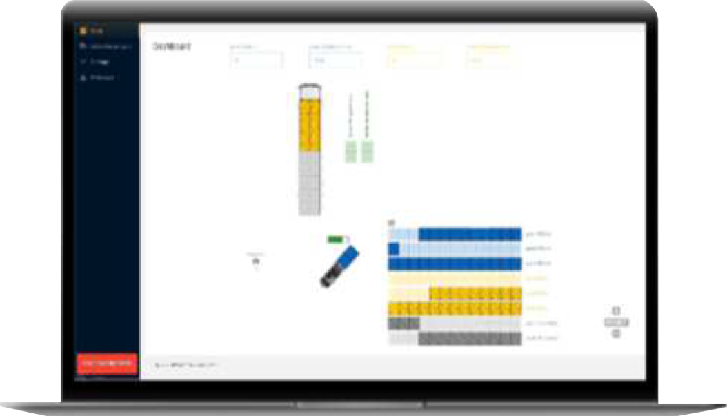 Bildschirm mit Steuerungs- und Leitsoftware Kyneos neoSYNCC